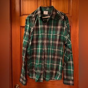 Express mens fitted button down casual dress shirt size large